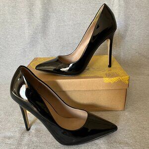 Mix No. 6 Black Patent Leather Heels.  Size 7 US | 37.5 EU